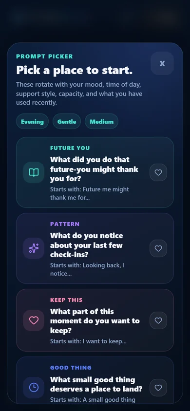 Breemaia private journal prompt picker