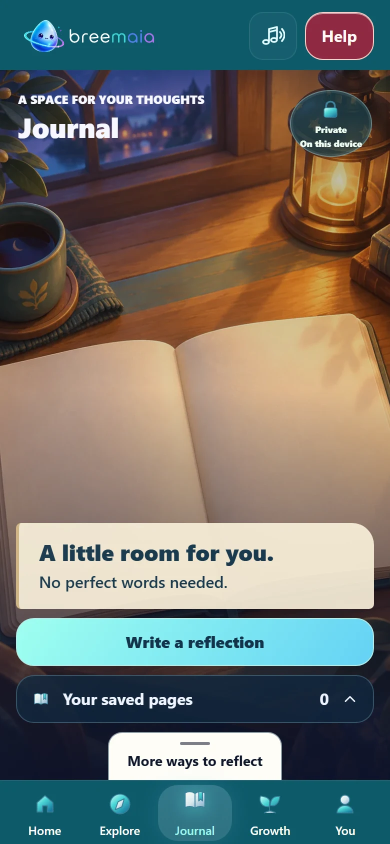 A place for their own words.